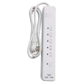 ME WHT 6Out Surge Strip