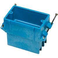 Carlon BH122A-UPC Outlet Box, 1 -Gang, PVC, Blue, Nail Mounting