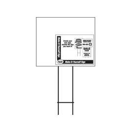HY-KO LBL-7 Lawn Sign, Blank, Plastic, 24 in W x 19 in H Dimensions