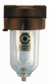 Heavy Duty Filters, Manual Drain, 3/8 in Inlet, 150 psi