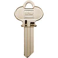 HY-KO 11010WK1 Key Blank, Brass, Nickel, For: Weslock Vehicle Locks