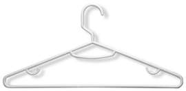 15PK WHT Plas Hangers