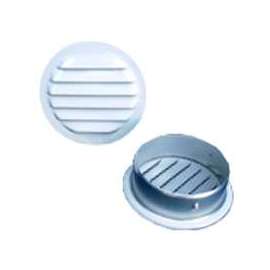 Maurice Franklin RLW-100 1 Mini Louver with Insect Screen, 1.219 in W, Round, Aluminum, White