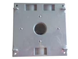 Orbit 2B75 2B75-4 Weatherproof Box, 4-9/16 in W, 2 in D, 4-1/2 in H, 2 -Knockout, Screw Mounting, NEMA 3R, Gray