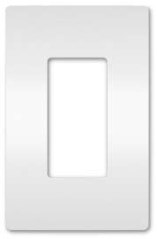 WHT 1G Plas Wall Plate