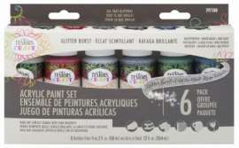 6PK 2OZ Glitt Paint Set