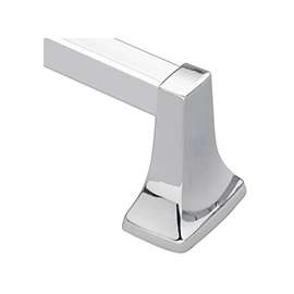 Moen 2230 Towel Bar, 30 in L Rod, Aluminum, Chrome, Surface Mounting