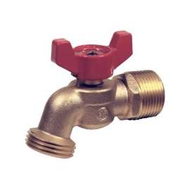 B & K 103-053HN Hose Bibb, 1/2 x 1/2 in Connection, MPT x Male Hose, 125 psi Pressure, Brass Body, Chrome