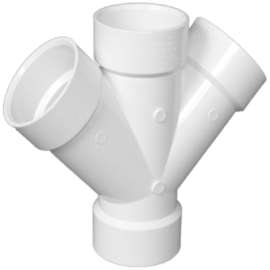 3" PVC/DWV DBL Wye