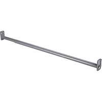 Prosource 21015ZCX-PS Adjustable Closet Rod, 72 to 96 in L, Steel, Silver
