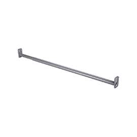 Prosource 21016ZCX-PS Adjustable Closet Rod, 72 to 120 in L, Steel, Silver