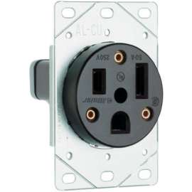 50A BLK FlushPWR Outlet