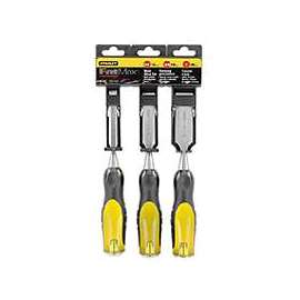 STANLEY Thru-Tang Series 16-970 Chisel Set, 3-Piece, Yellow