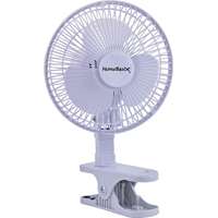 PowerZone FT-602 Oscillating Portable Fan, 120 VAC, 6 in Dia Blade, 3-Blade, 2-Speed, 60 deg Rotating, White