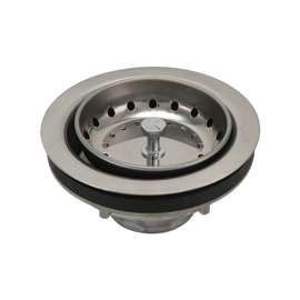 Keeney K5419 Basket Strainer Assembly with Spring Post, Stainless Steel, For: 3-1/2 in Dia Opening Kitchen Sink