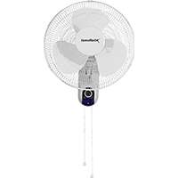 PowerZone HF-40W Wall-Mount Fan, 120 V, 16 in Dia Blade, 3-Blade, 3-Speed, White