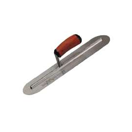 Marshalltown MXS81FRD Finishing Trowel, 18 in L Blade, 4 in W Blade, Spring Steel Blade, Round End, Curved Handle