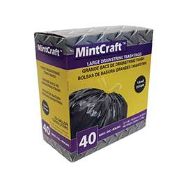 VULCAN FG-O3812-03 Trash Bag, 33 gal Capacity, Black