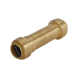 SharkBite U3008LFA Slip Pipe Coupling, 1/2 in, Brass, 200 psi Pressure