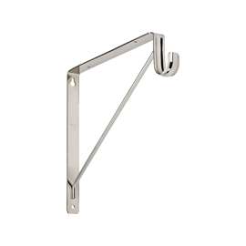 National Hardware S822-091 Shelf and Rod Bracket, 125 lb, Steel, Chrome