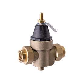 WATTS 3/4 LFN45BM1-U Pressure Reducing Valve, 3/4 in, NPT x NPT Female, Silicone Alloy Body