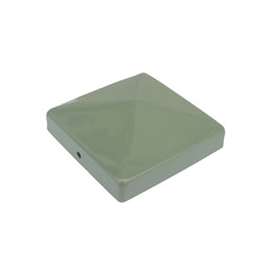 Pylex 12025 Post Cap, 4 in L, 4 in W, Steel, Khaki, Powder-Coated