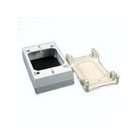Wiremold NMW NMW3 Outlet Box, 1 -Gang, Plastic, White, Wall Mounting