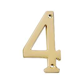ProSource N-Z044PB3L-PS House Number, Character: 4, 4 in H Character, 2.28 in W Character