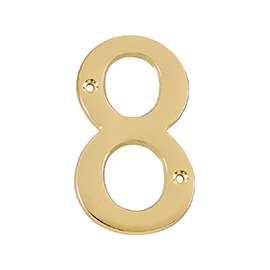 ProSource N-Z048PB3L-PS House Number, Character: 8, 4 in H Character, 2.28 in W Character