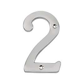 ProSource N-Z042SN-3L-PS House Number, Character: 2, 4 in H Character, 2.28 in W Character