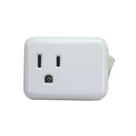 PowerZone ORES001 Outlet Tap with On Off Switch, 1 -Outlet, Green