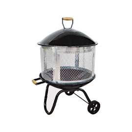 Seasonal Trends KY181 Fire Pit, 27-3/4 in OAW, 31-1/4 in OAD, 46-1/2 in OAH, Round, Steel
