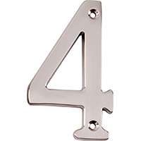 ProSource N-Z044SN-PS House Number, Character: 4, 4 in H Character, 2.28 in W Character