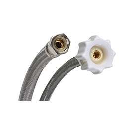 FLUIDMASTER Click Seal Series B1T12CS Toilet Connector, 3/8 in Inlet, Compression Inlet, 7/8 in Outlet, Ballcock Outlet