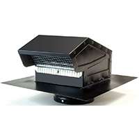 Master Flow GNV4BL Goose Neck Ventilator, Black, Galvanized