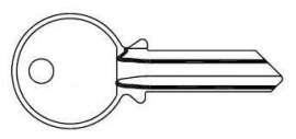 Y1 Nickel Plated Blank Key, 100/Pack