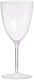PLEXWARE 80 Pcs 8oz Wine Goblets, Elegant & Reusable Party Plastic Wine Glasses, Perfect For Weddings, Parties & Events, Clear