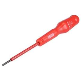 Plextool 1/4"x5" Slotted Insulated Electrical Magnetic Screwdriver (5.5x125) (PLX00281)
