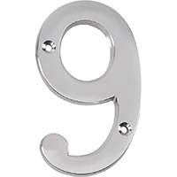 ProSource N-Z049SN-PS House Number, Character: 9, 4 in H Character, 2.28 in W Character