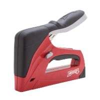 Arrow T50RED Professional Manual Staple Gun, T50 Staple, 6 to 14 mm W Crown, Aluminum Staple, Red