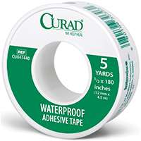 CURAD CUR47440 Adhesive Tape, 1/2 in W, 5 yd L, Cotton/Polyethylene Bandage, Heat-Activated Adhesive