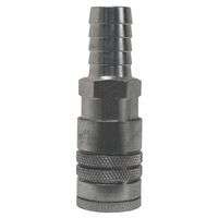 Air Chief Industrial Semi-Auto Coupler Standard Hose Barb, 3/8 in ID, 3/8 in Body Size, Steel