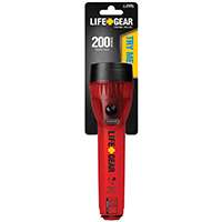 LIFE+GEAR LG124 Flashlight, LED Lamp, Alkaline Battery, Red