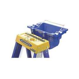 WERNER AC50-JB-3 Job Bucket, Lock-in, Stepladder, Plastic, Blue