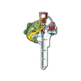 Lucky Line Key Shapes Series B117S Key Blank, Brass, Enamel, For: Schlage Locks