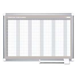 Perpetual Year Planner, 48x36, White/Silver,