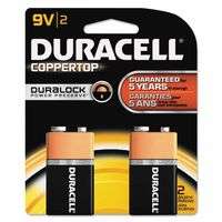 CopperTop Alkaline Battery, 9V, 2/PK