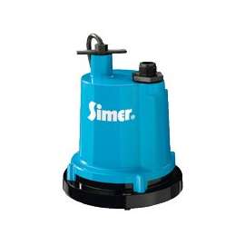 Sta-Rite Simer Geyser 2300 Submersible Utility Pump, 1-Phase, 5.6 A, 115 V, 0.25 hp, 1-1/4 in Outlet, 1320 gph
