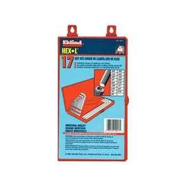 Hex-L Key Set, 17 per set, Hex Tip, Inch