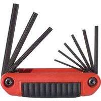 Ergo-Fold Hex Key Sets, 9 per set, Hex Tip, Inch, Medium Handle
